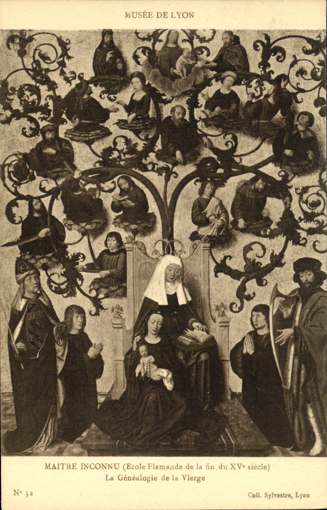 CPA Maitre inconnu La geneologie de la vierge Musee de Lyon 