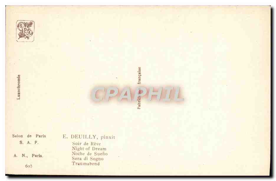CPA Deuilly Soir de reve — Verso