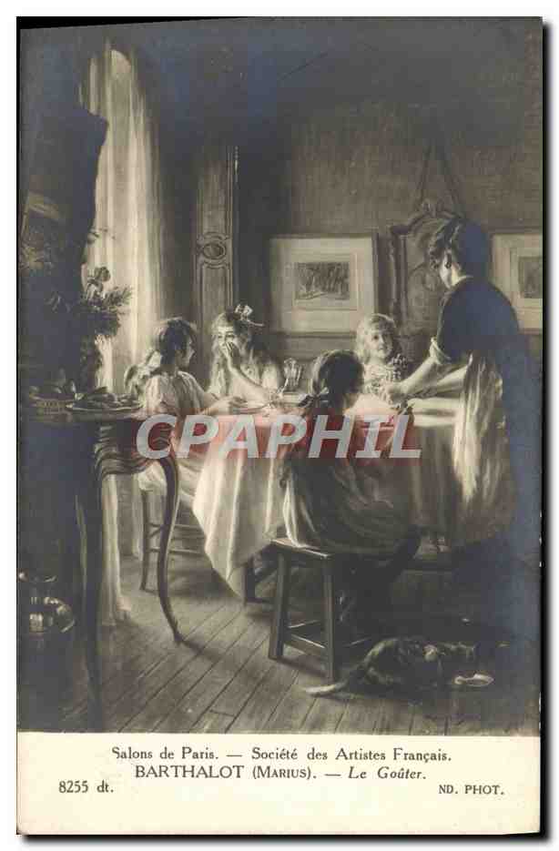 CPA Fantaisie Salons de Paris Barthalot Le gouter Enfants