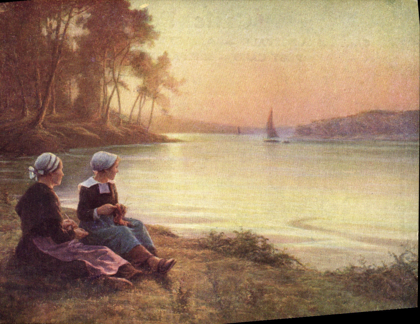 CPA Fantaisie Salon 1914 Geroges Maroniez Au bord de l'Odet