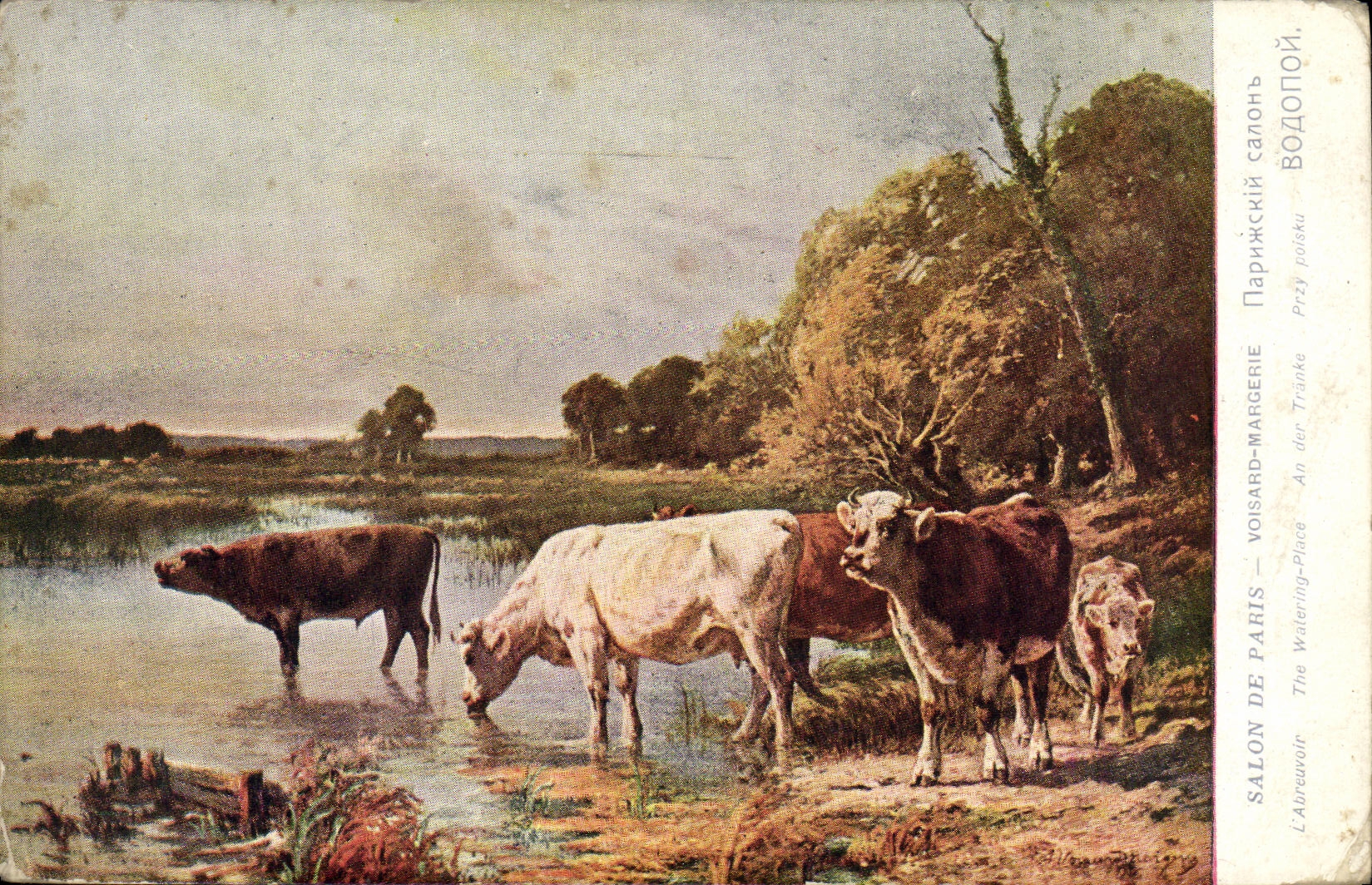 CPA Fantaisie Salons de Paris Voisard Margerie Vaches