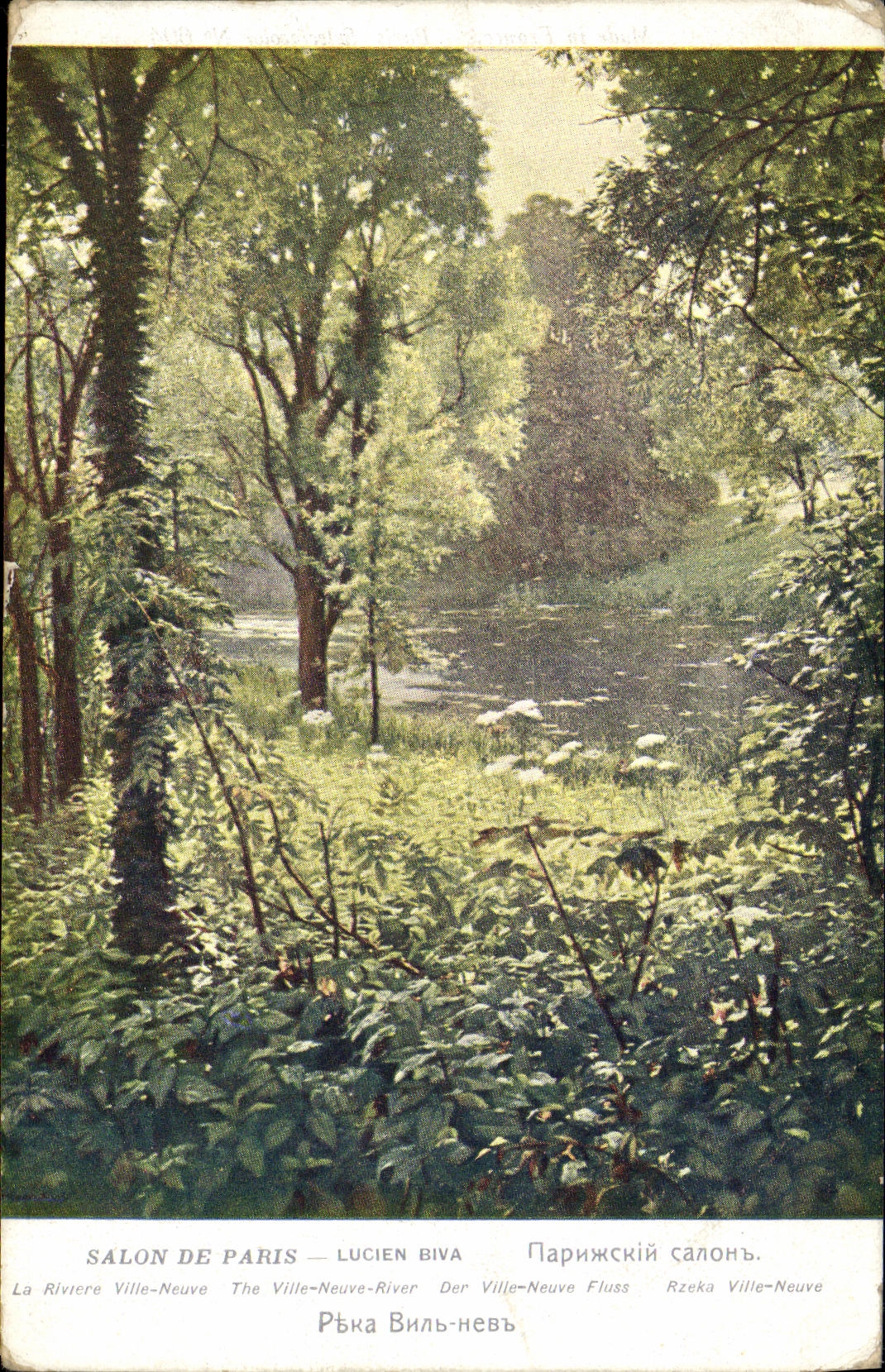 CPA Fantaisie Salons de Paris Lucien Biva La riviere Ville Neuve 