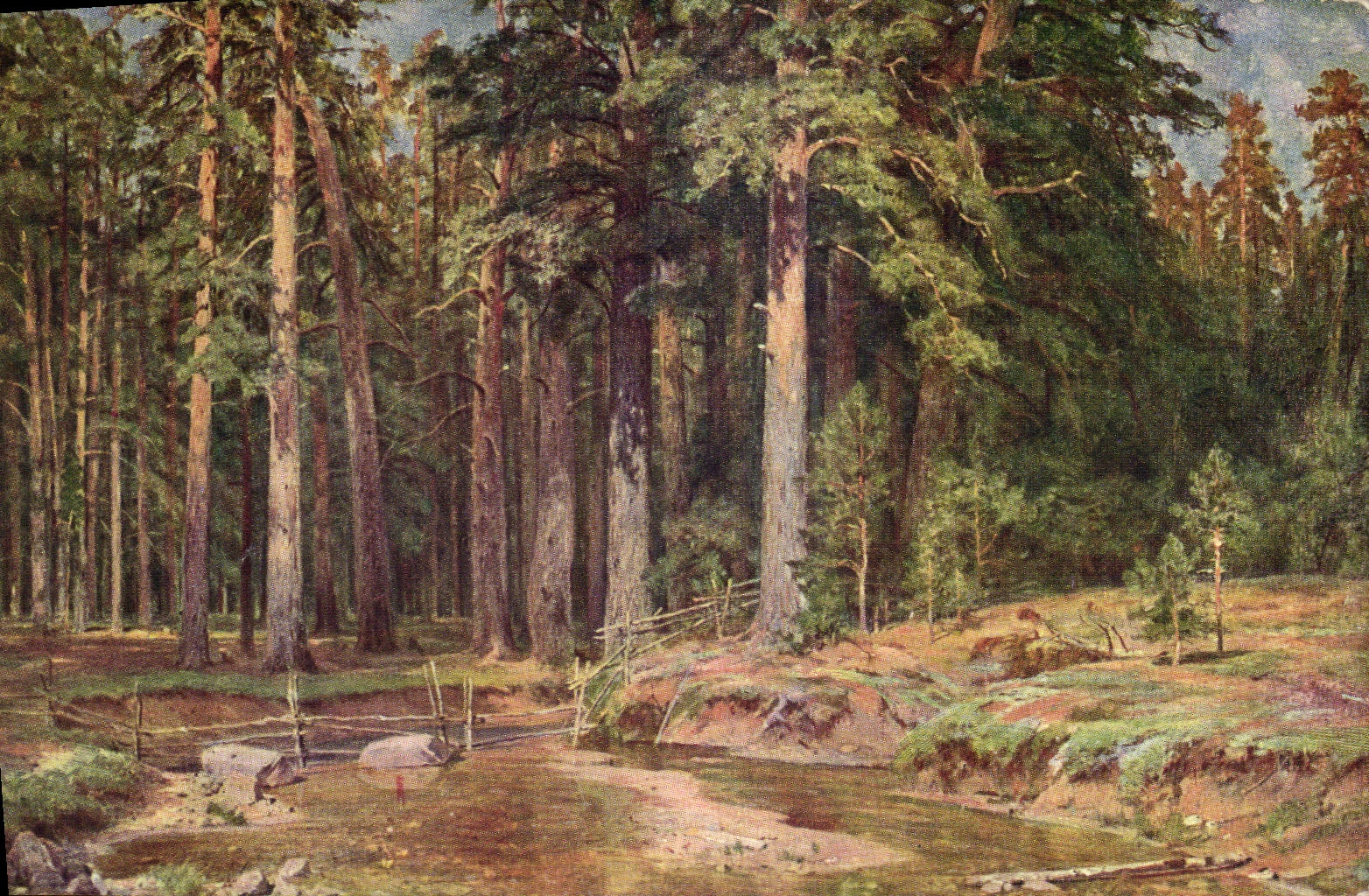 CPA Fantaisie schishkine Le bois de mature 