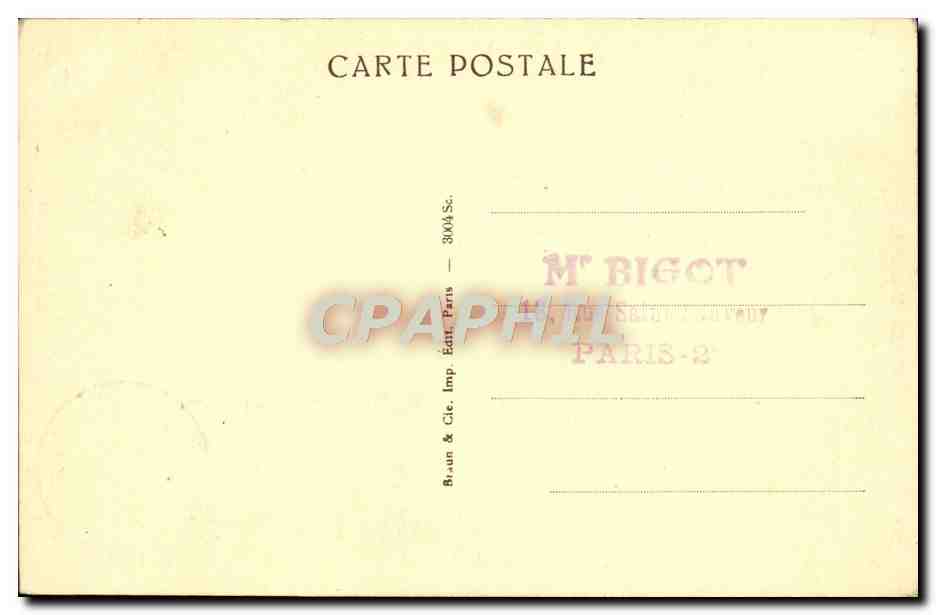 Buste de Le Grand Condé — Musée du Louvre — éditeur Braun & Cie, Paris — Rückseite