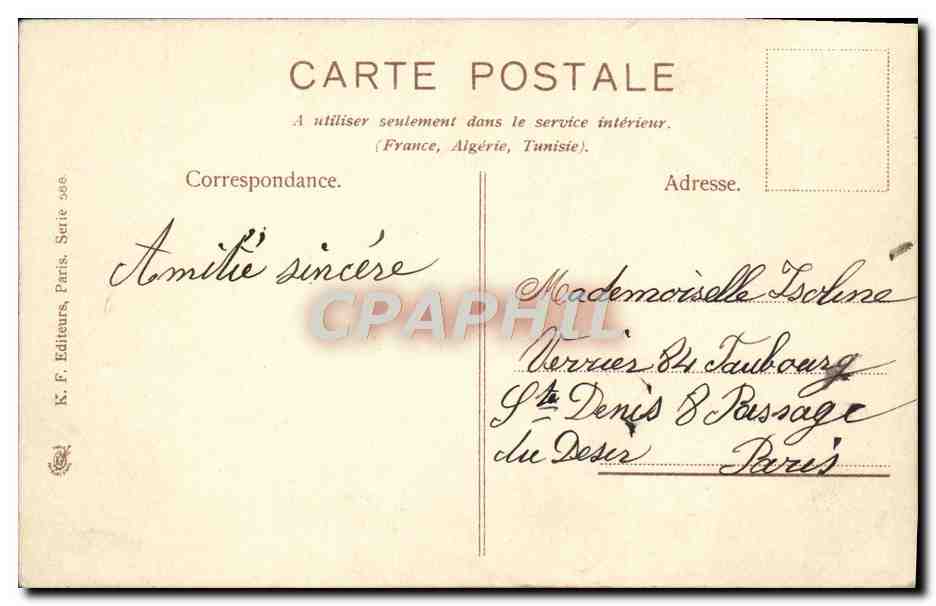 CPA Fantaisie Glaneurs  — Verso