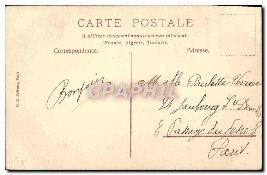 CPA Fantaisie Paysans — Verso
