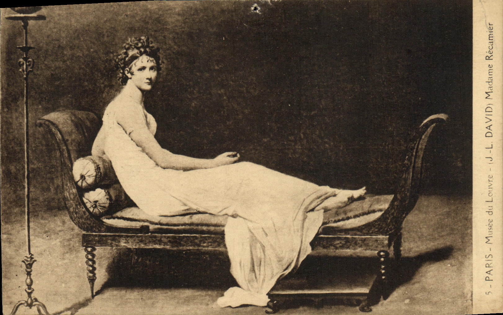 CPA Fantaisie Musee du Louvre Paris David Meme Recamier 