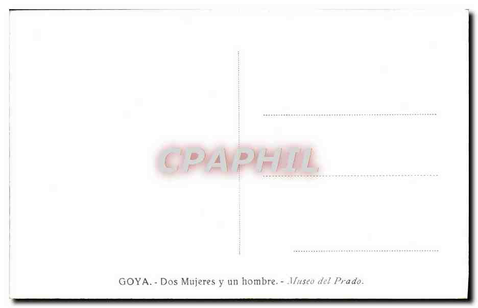 CPA Fantaisie Goya Museo del prado — Verso