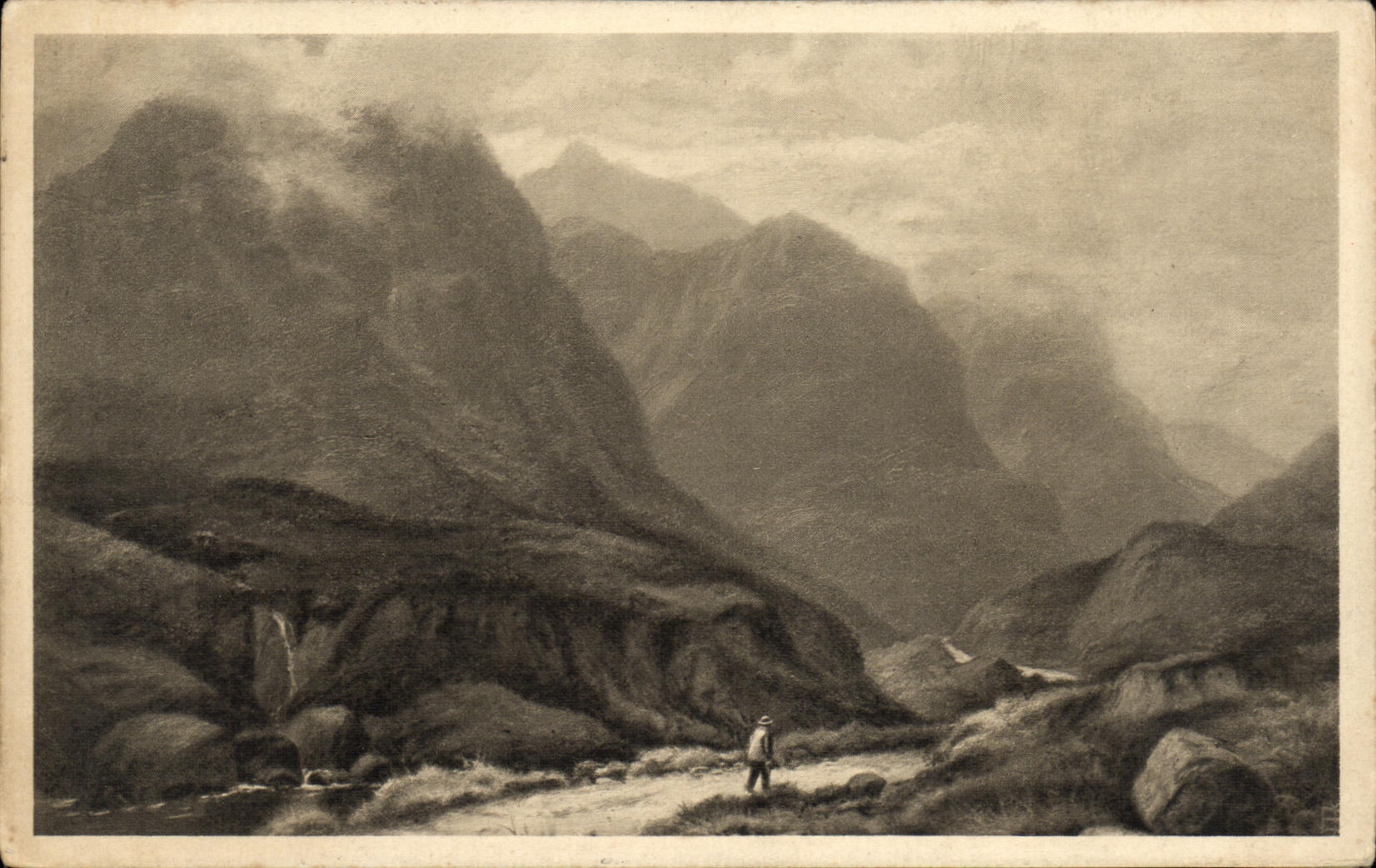 CPA Fantaisie Montagnes