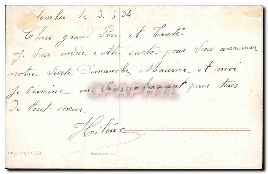 CPA Fantaisie paysage  — Verso