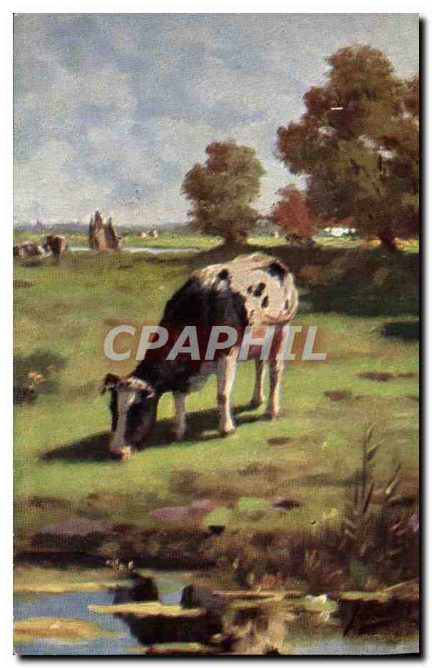 CPA Fantaisie Vache 