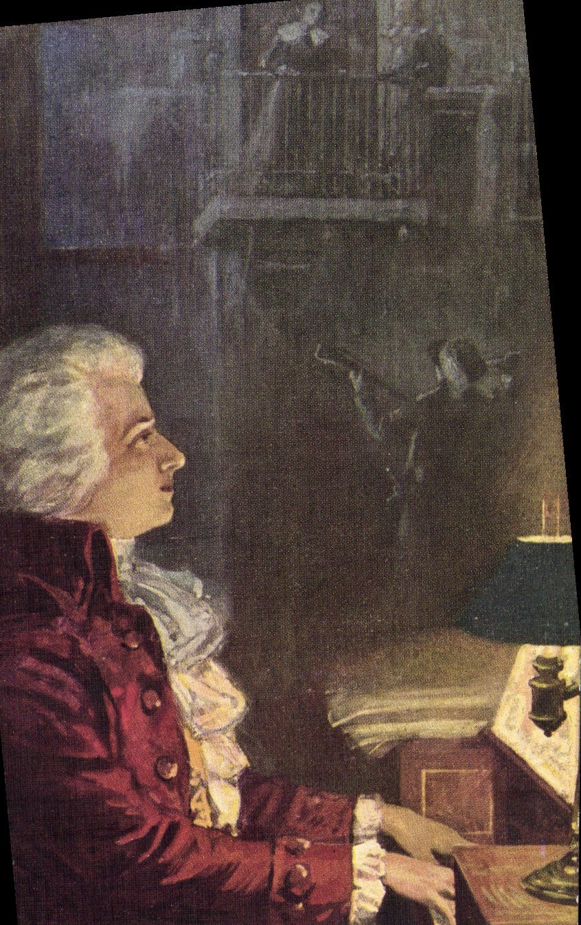 Wolfgang Amadeus Mozart composant Don Juan — L. Balestriéri, n° 1240