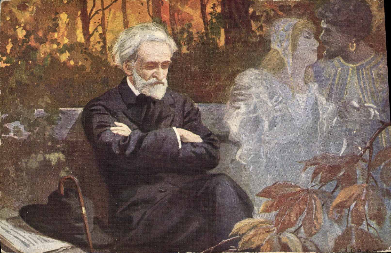 CPA Fantaisie Balestrieri Verdi composant Otello