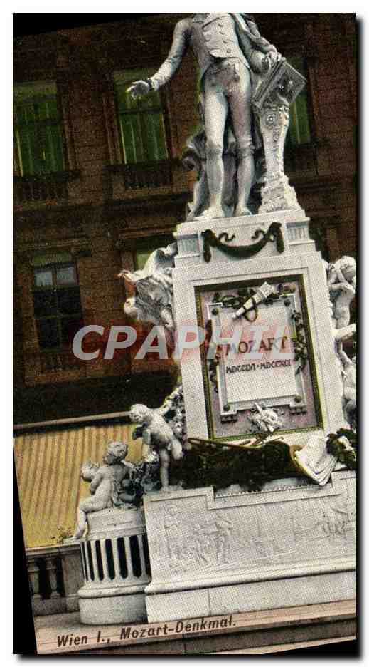 CPA Wien Mozart Denkmal Vignette Waisenhaim Unter Dambach 