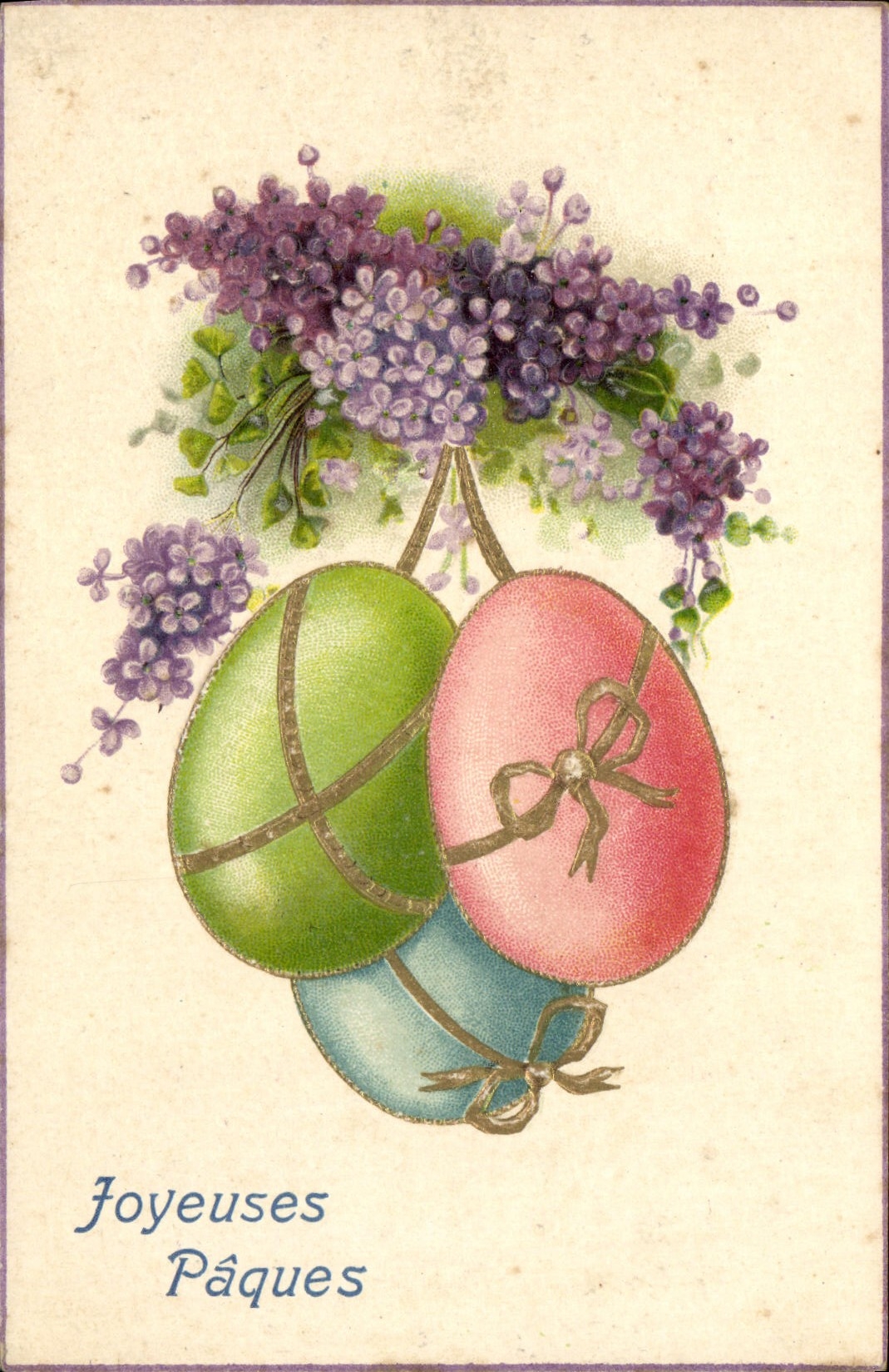 CPA Fantaisie Paques Oeufs 