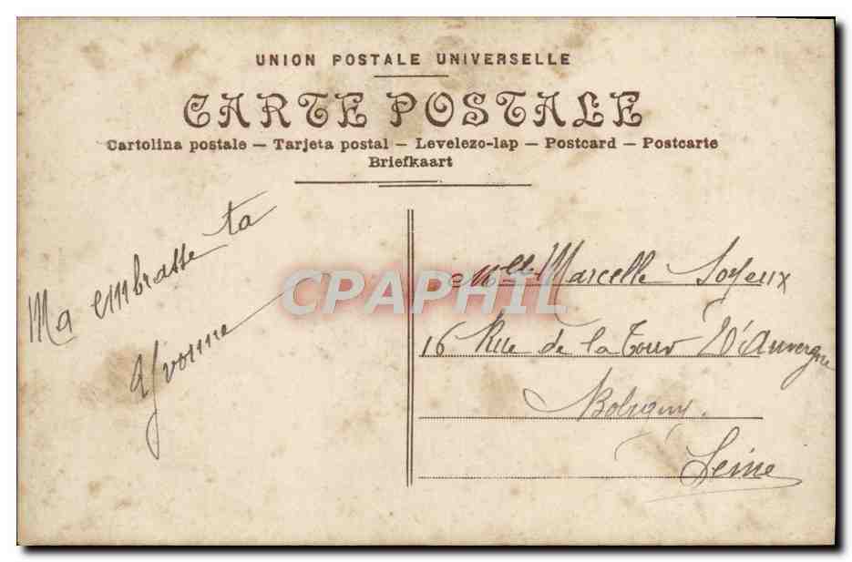 CPA Fantaisie Enfant Fleurs  — Rückseite