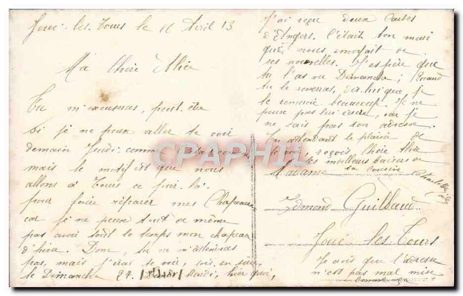 CPA Fantaisie Femme  — Verso