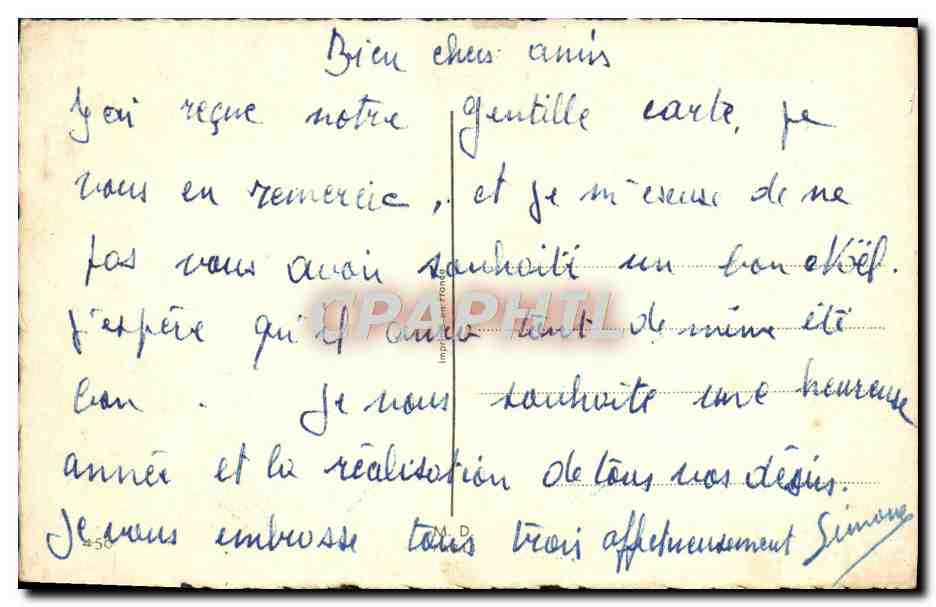 CPA Fantaisie Bonen annee — Rückseite