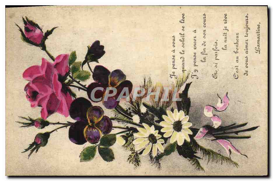 CPA Fantaisie Fleurs 