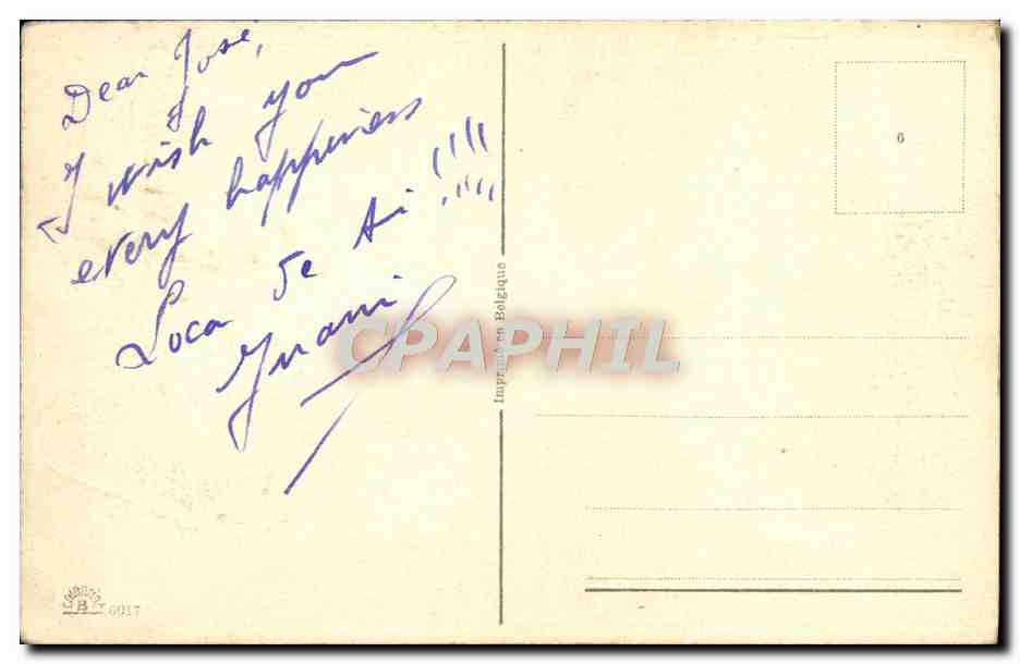 CPA Fantaisie Fleurs — Verso
