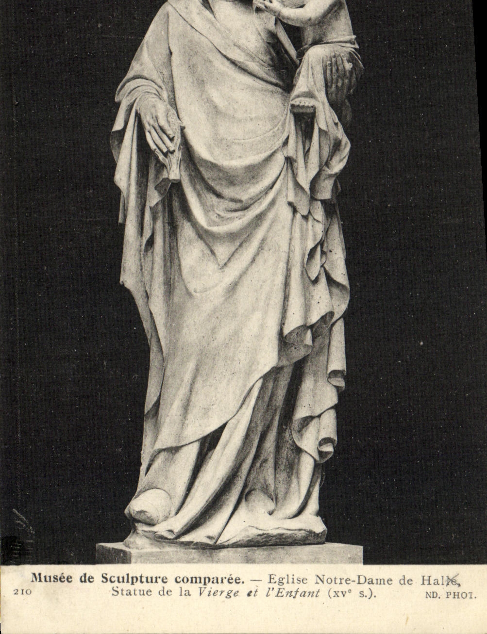 Statue der Jungfrau und des Kindes — Kirche Notre-Dame de Halte, 15. Jahrhundert — ND. PHOT.