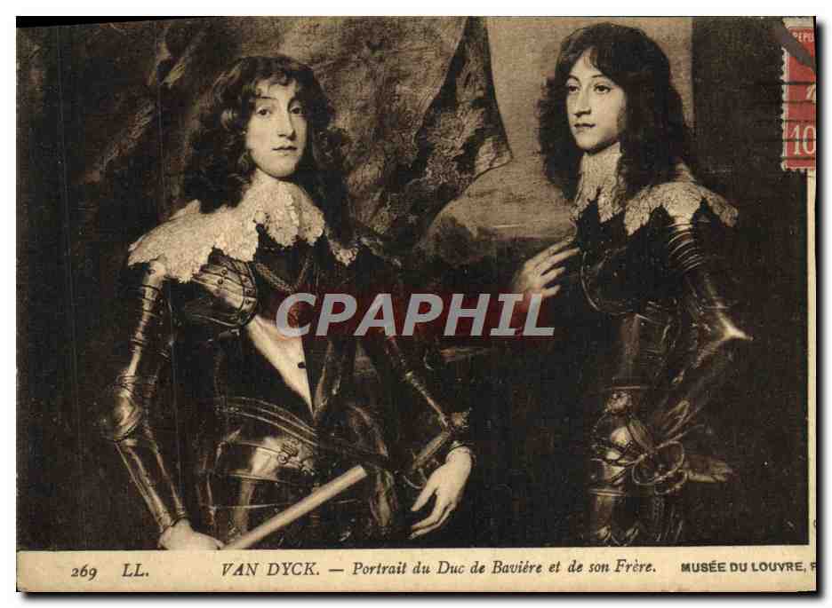 CPA Van Dyck Portrait du duc de Baviere et de son frere Musee du Louvre Paris