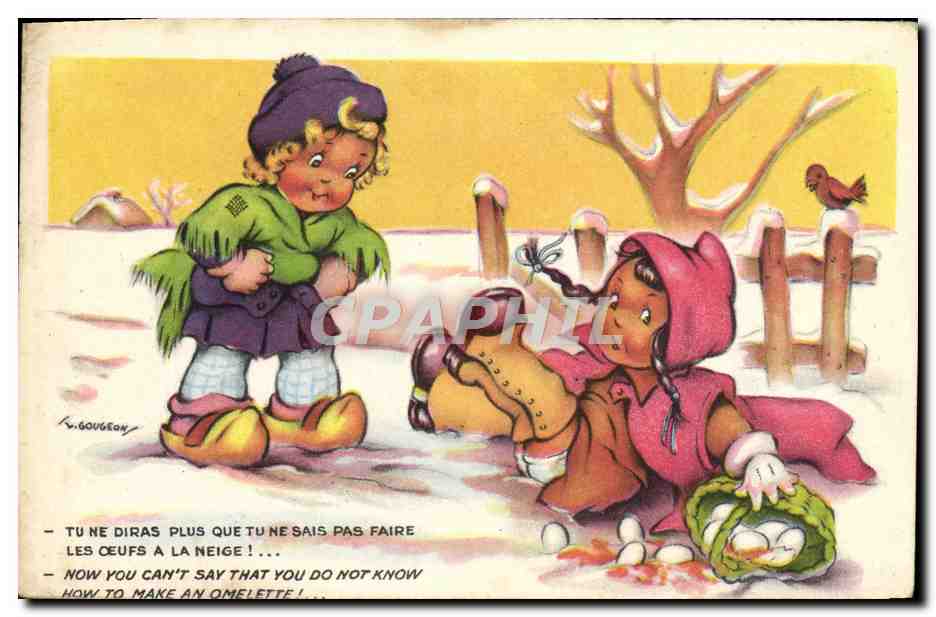 CPA Fantaisie Enfants Neige 