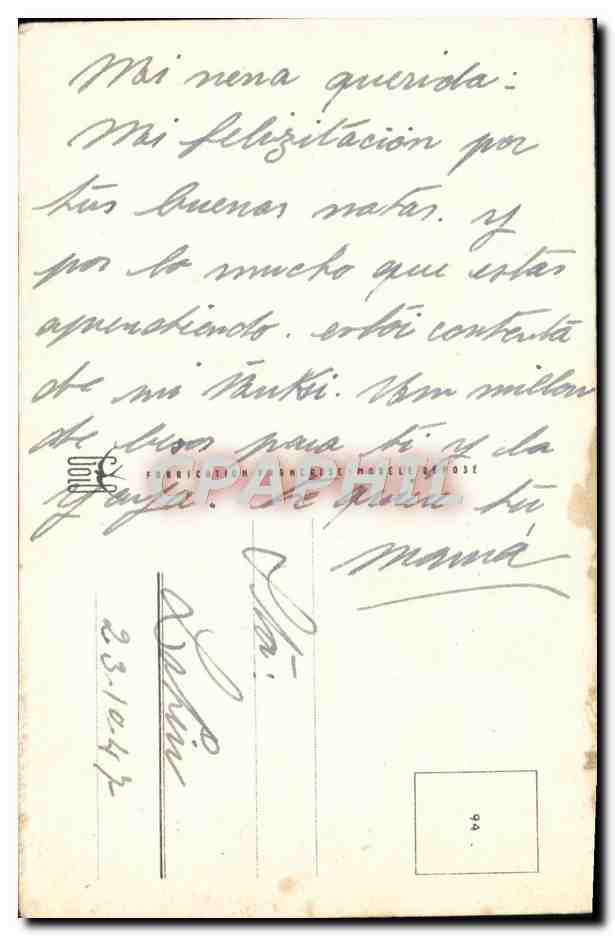 CPA Fantaisie Enfants Neige  — Rückseite