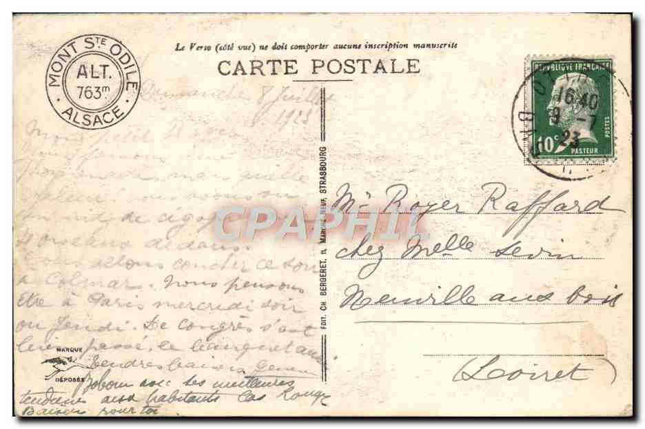 CPA Fantaisie Sainte Odile guerit un lepreux — Rückseite