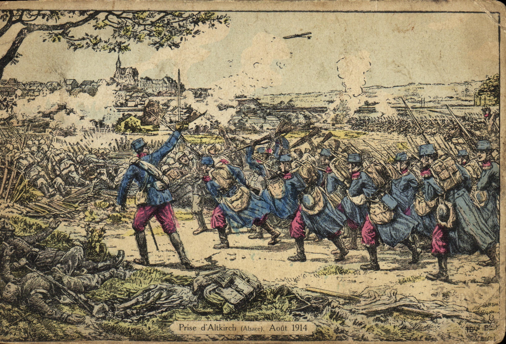 Capture of Altkirch (Alsace) — August 1914 — Publisher TEV & Cie
