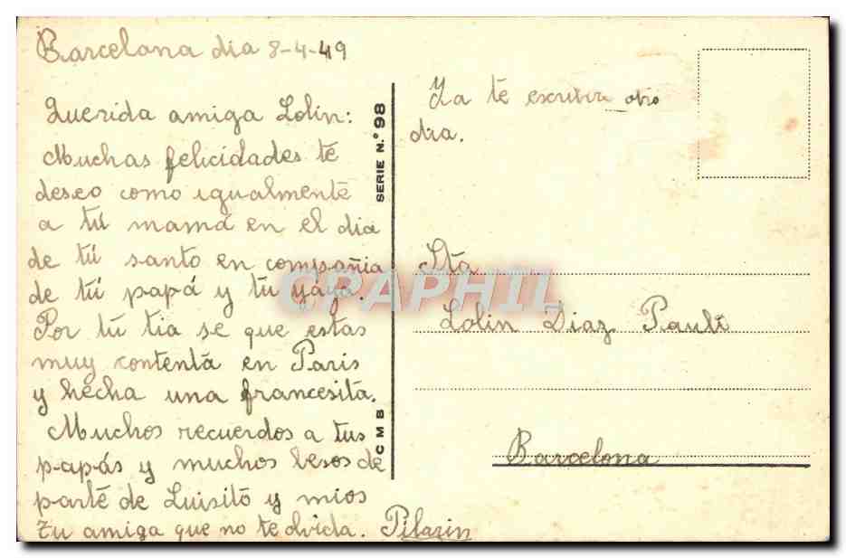CPA Fantaisie Enfant  — Verso