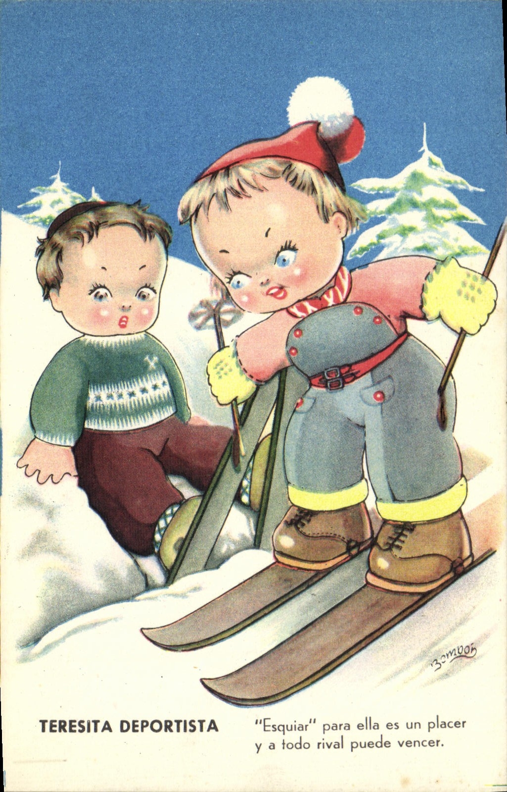 CPA Fantaisie Enfants a ski