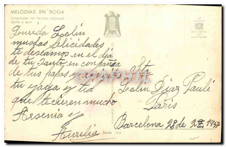 CPA Fantaisie Enfants — Rückseite