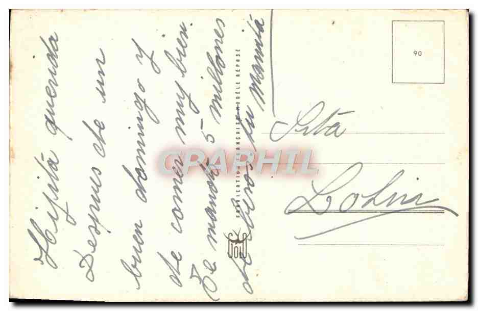 CPA Fantaisie Enfants et chat Chaton  — Rückseite