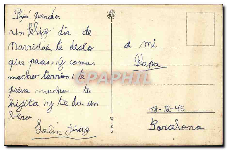 CPA Fantaisie Enfant Lune  — Rückseite