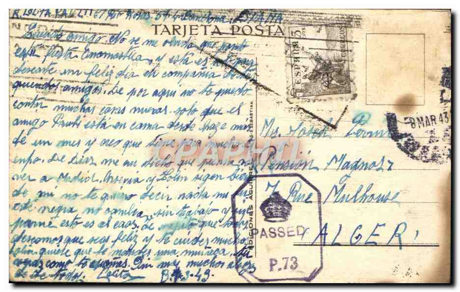 CPA Fantaisie Enfant Chien  — Rückseite