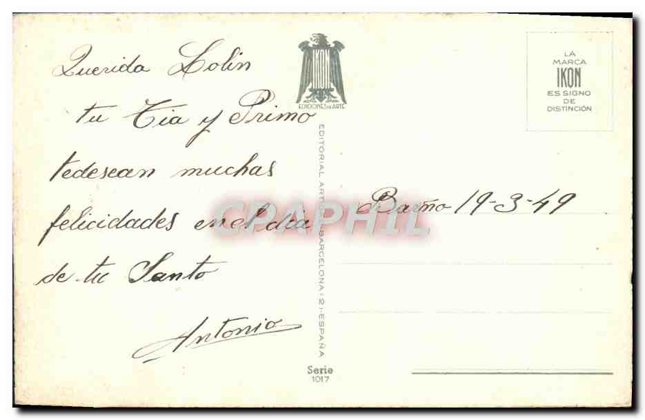 CPA Fantaisie Enfants — Verso