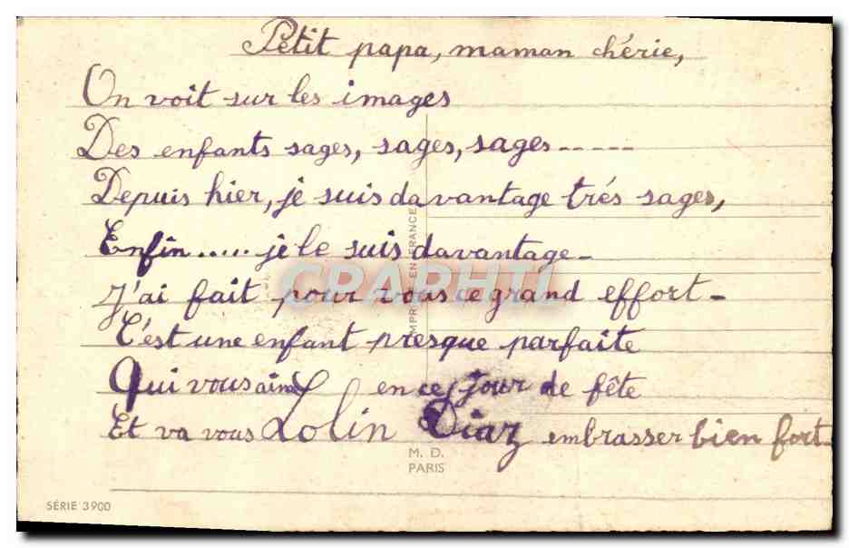 CPA Fantaisie Per Noel Lutin  — Rückseite
