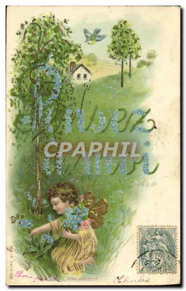 CPA Fantaisie Ange Enfant