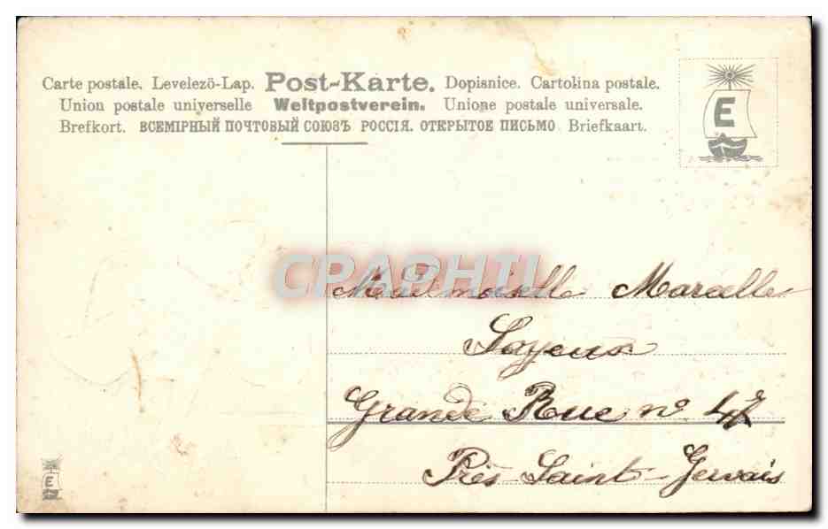 CPA Fantaisie Ange Enfant — Rückseite