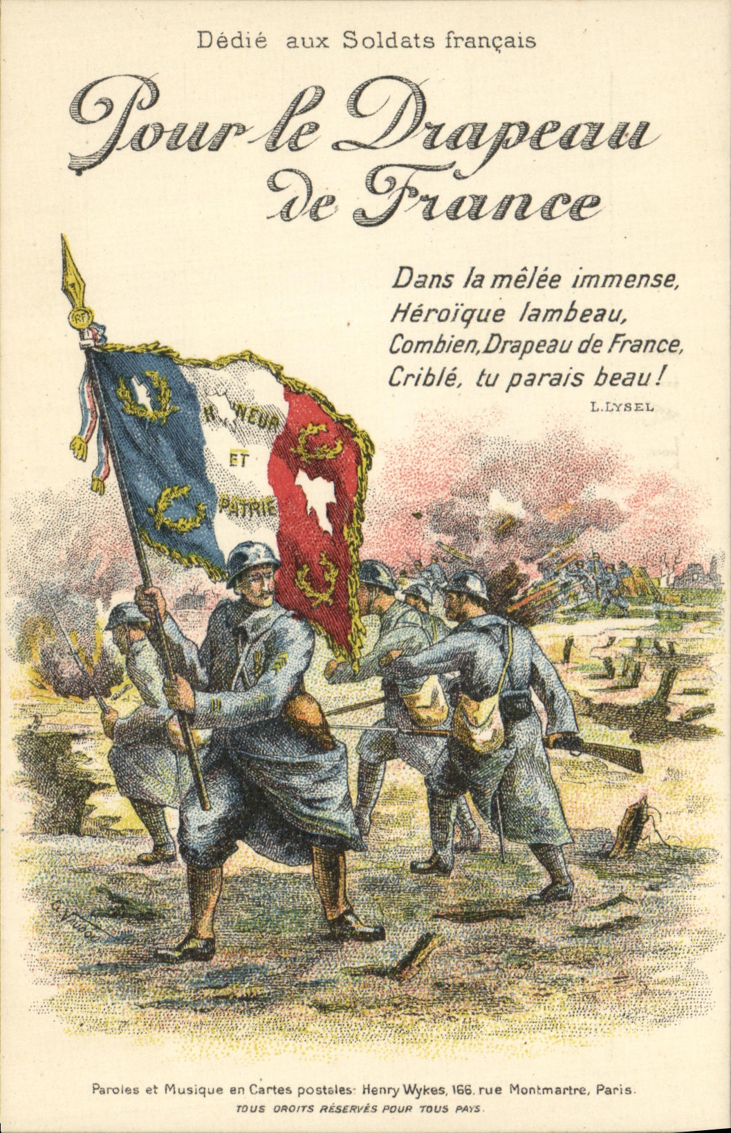 CPA Militaria Pour le drapeau de la France 