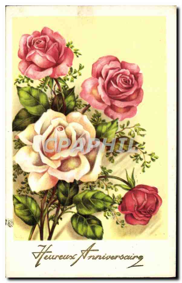 CPA Fantaisie Fleurs
