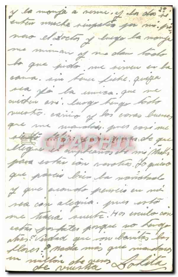 CPA Fantaisie Fleurs — Verso