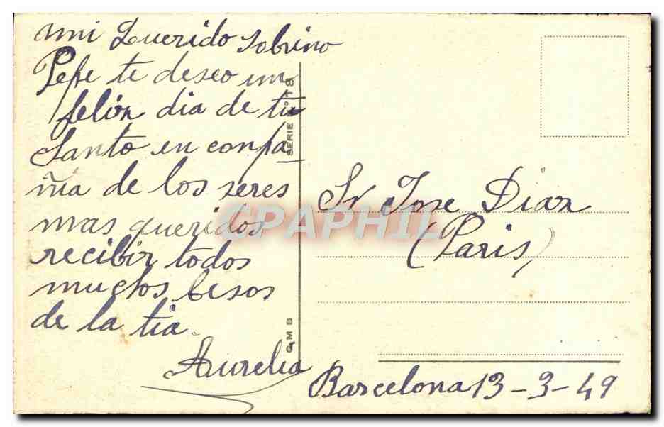 CPA Fantaisie Fleurs — Verso