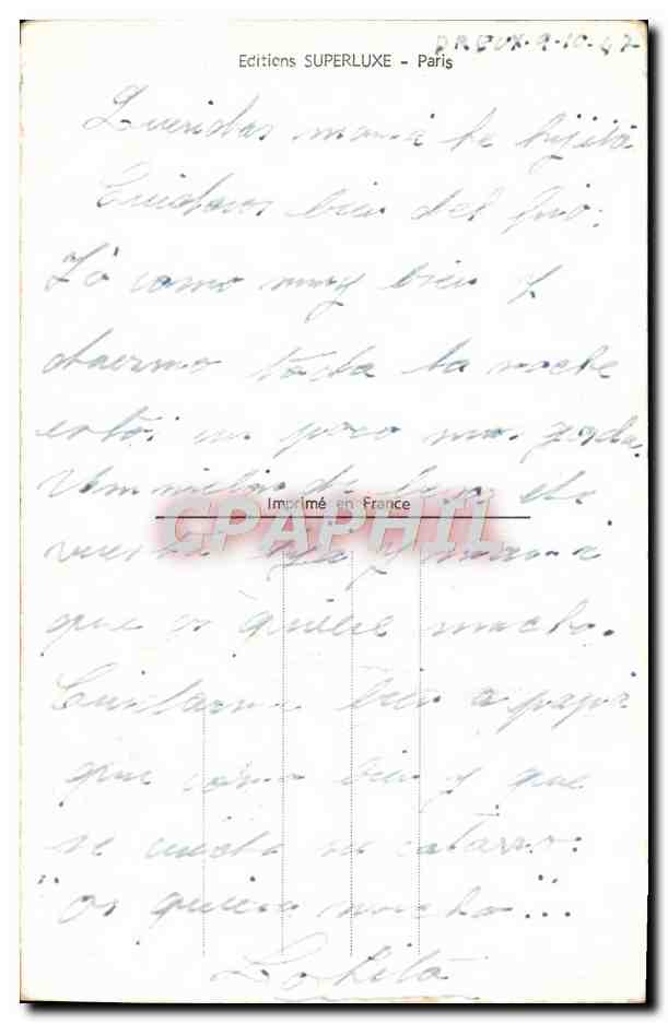 CPA Fantaisie Enfant Chien  — Verso