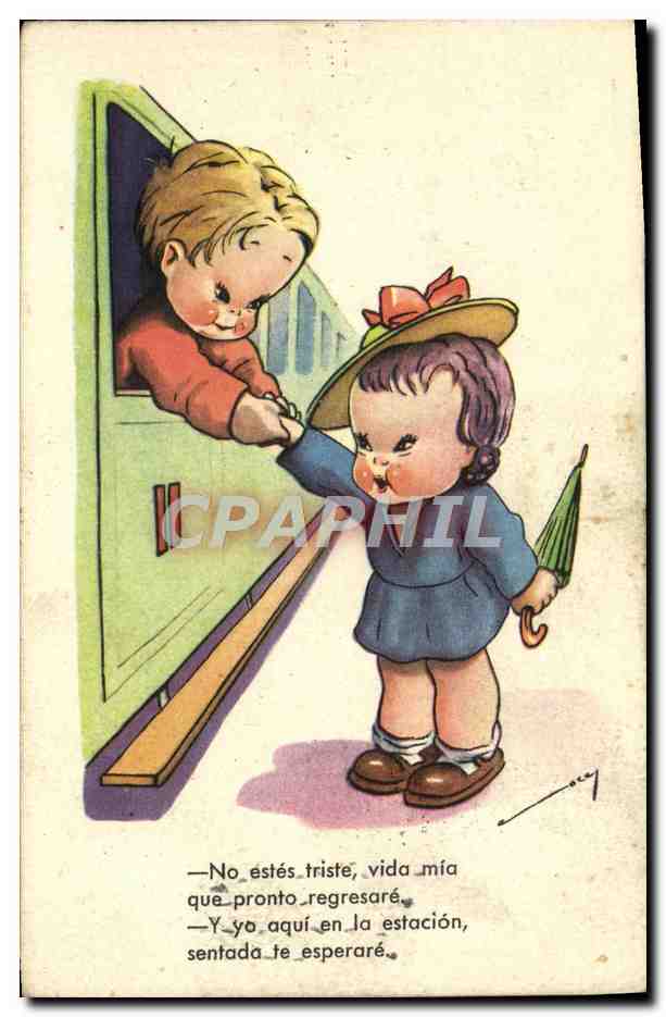 CPA Fantaisie Enfant sTrain 