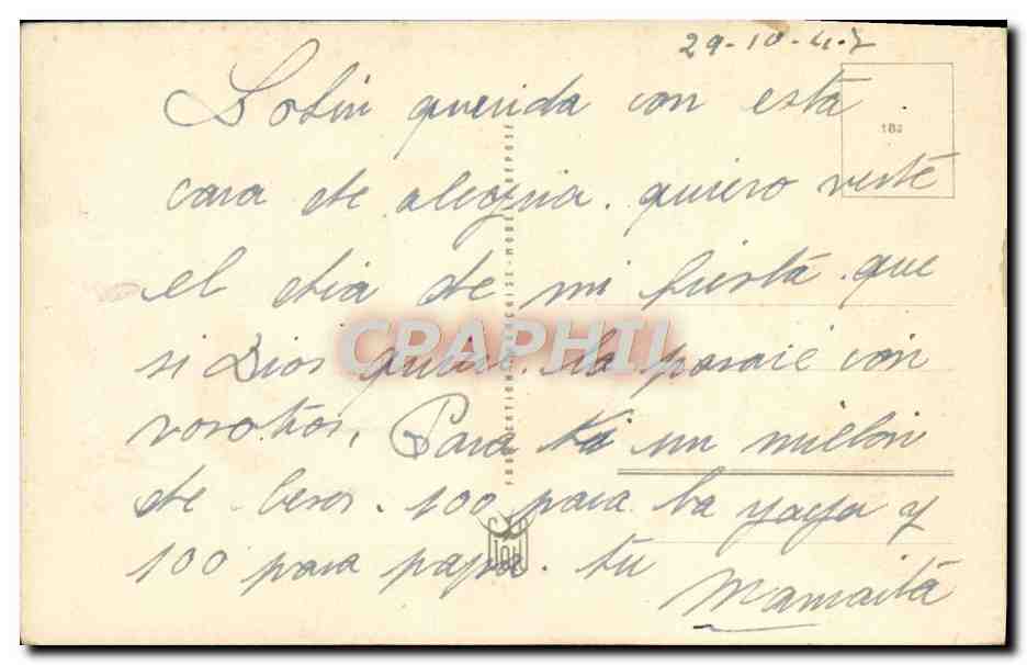 CPA Fantaisie Enfant — Rückseite
