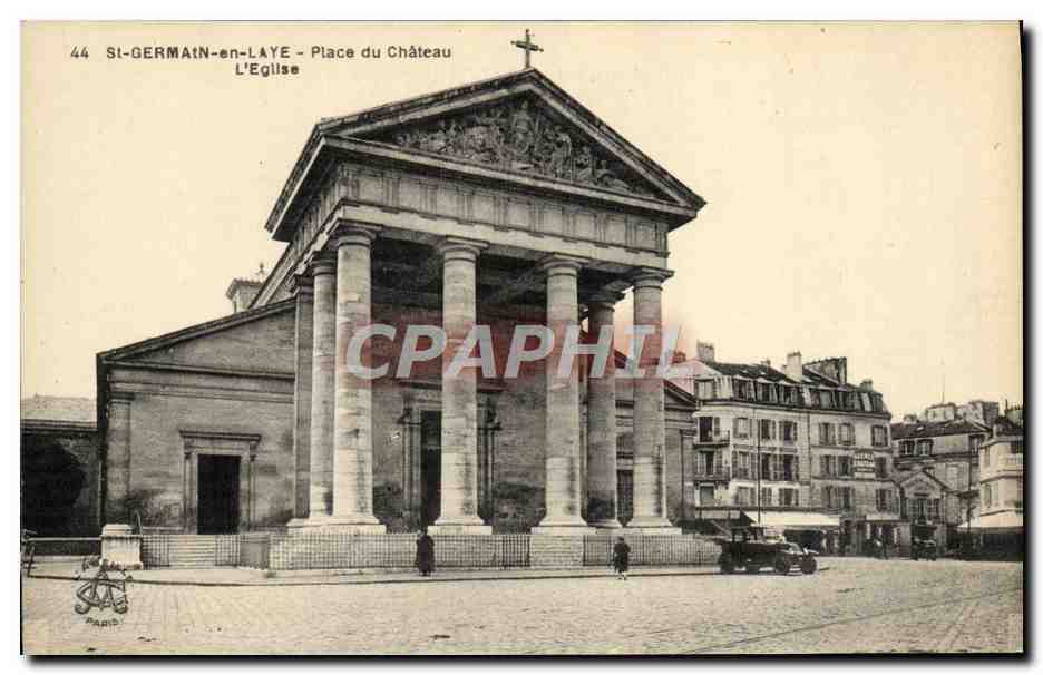 CPA St Germain En Laye Place du chateau l'eglise