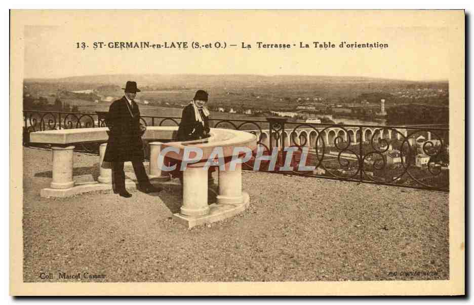 CPA St Germain En Laye La Terrasse la table d'orientation