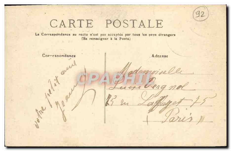CPA Un Re Bonjour De La Foret De Meudon — Rückseite